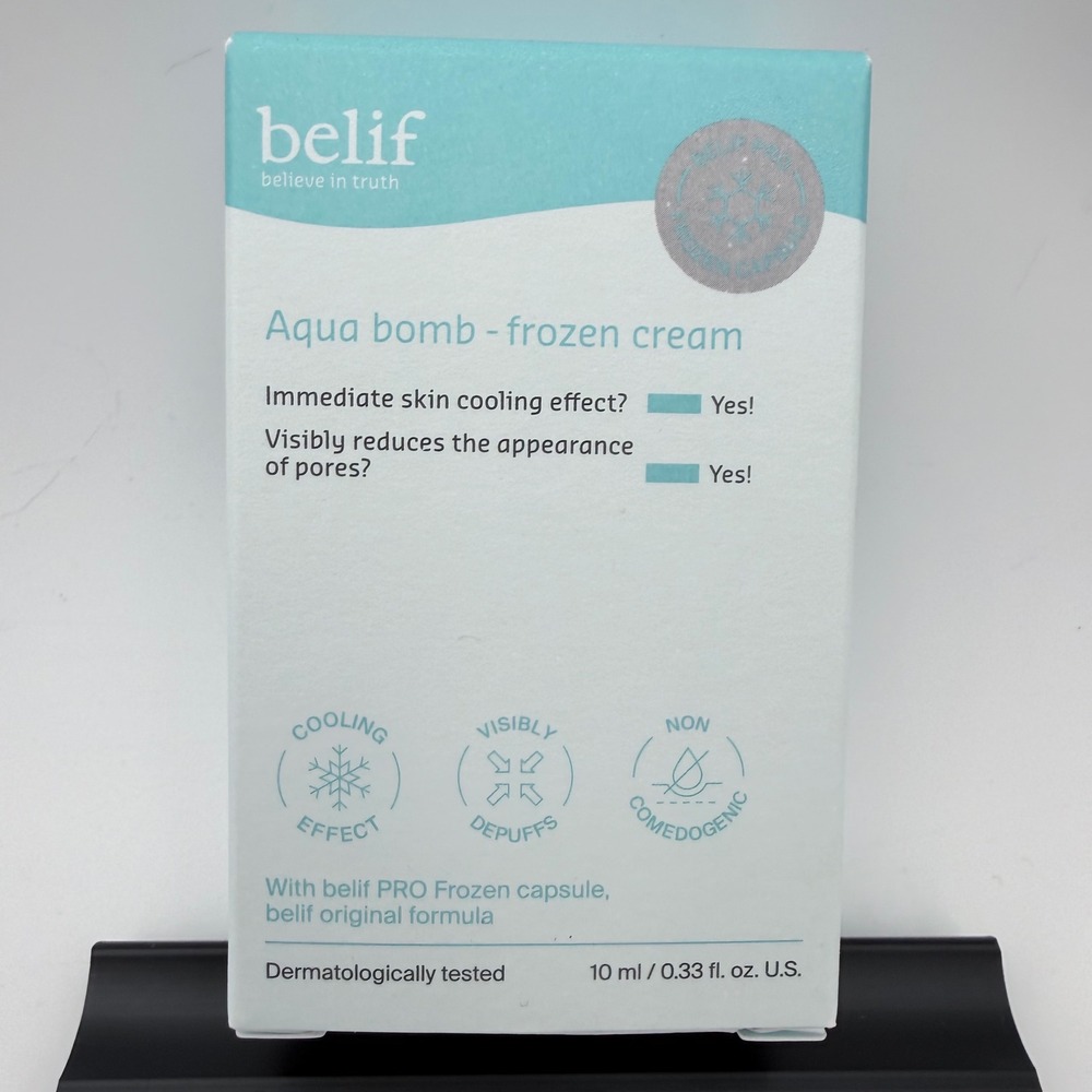 Belif Aqua Bomb Frozen Cream 10ml Cooling Gel Moisturizer New